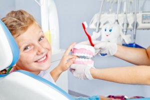 happy child at dentist