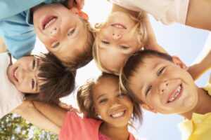 Children smiling together.